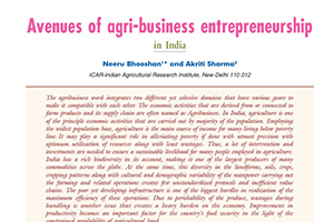 Avenues of Agri-Business Entrepreneurship